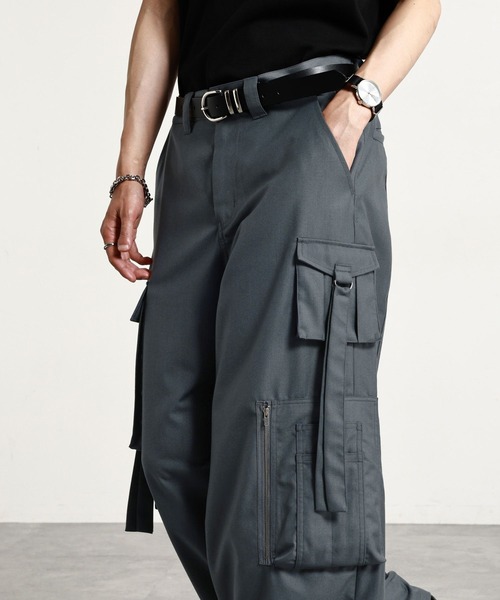 RAGEBLUE(レイジブルー)の「MULTI-POCKET PARACHUTE PANTS/マルチポケットパラシュートパンツ(カーゴパンツ・メンズ・ダークグレー/ブラック・LARGE/MEDIUM)」の17枚目の写真