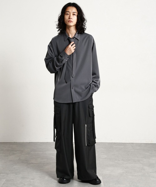 RAGEBLUE(レイジブルー)の「MULTI-POCKET PARACHUTE PANTS/マルチポケットパラシュートパンツ(カーゴパンツ・メンズ・ダークグレー/ブラック・LARGE/MEDIUM)」の20枚目の写真