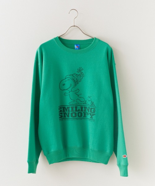 FRUIT OF THE LOOM(フルーツオブザルーム)の「FRUIT OF THE LOOM/フルーツオブザルームxPEANUTS/ピーナッツ スヌーピー 裏起毛 長袖スウェット トレーナー クルーネック 2026年秋冬 秋服(スウェット・メンズ・グリーン/レッド・M/L)」の20枚目の写真