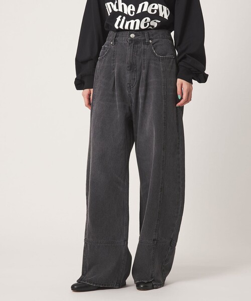 CITEN(シテン)の「<CITEN>デニムコクーンパンツ(デニムパンツ・レディース・ダークグレー/ライトブルー・M/S)」の1枚目の写真