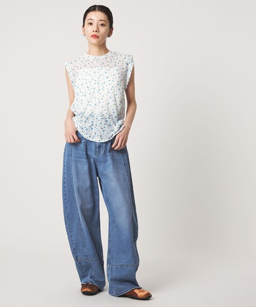 CITEN(シテン)の「<CITEN>デニムコクーンパンツ(デニムパンツ・レディース・ダークグレー/ライトブルー・M/S)」の2枚目の写真