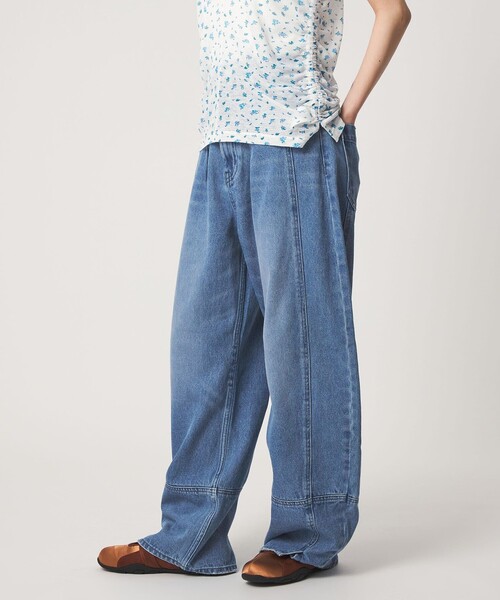 CITEN(シテン)の「<CITEN>デニムコクーンパンツ(デニムパンツ・レディース・ダークグレー/ライトブルー・M/S)」の4枚目の写真