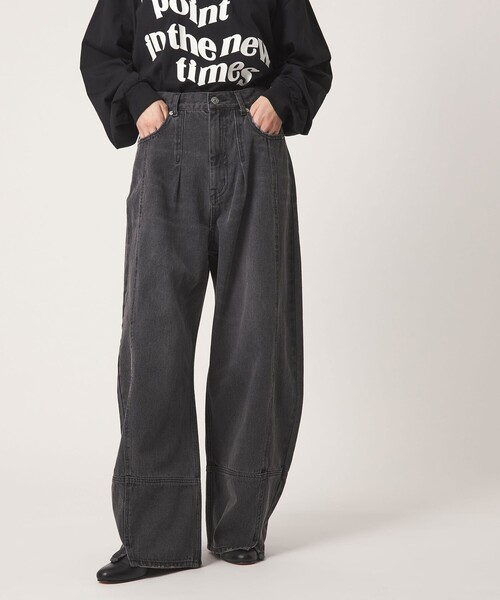 CITEN(シテン)の「<CITEN>デニムコクーンパンツ(デニムパンツ・レディース・ダークグレー/ライトブルー・M/S)」の6枚目の写真