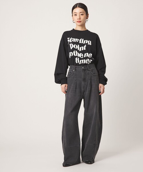 CITEN(シテン)の「<CITEN>デニムコクーンパンツ(デニムパンツ・レディース・ダークグレー/ライトブルー・M/S)」の8枚目の写真
