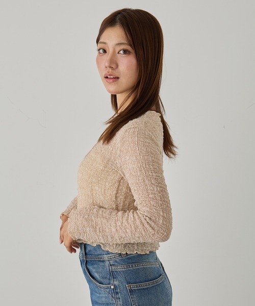 MAGASIN DE MODE Chou Chou（マガジンデモードシュシュ）の「【MAGASIN DE MODE Chou Chou】シアーブラウス SNF（シャツ/ブラウス・レディース・ブラウン/ブラック/アイボリー・FREE）」の13枚目の写真