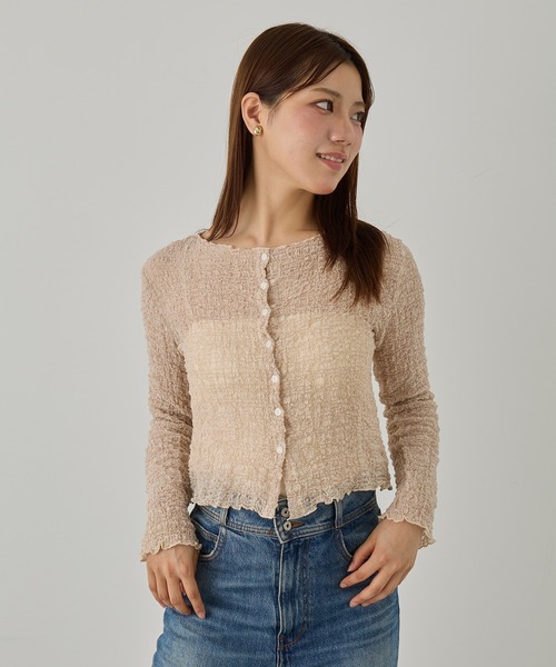 MAGASIN DE MODE Chou Chou（マガジンデモードシュシュ）の「【MAGASIN DE MODE Chou Chou】シアーブラウス SNF（シャツ/ブラウス・レディース・ブラウン/ブラック/アイボリー・FREE）」の11枚目の写真