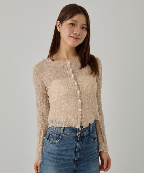 MAGASIN DE MODE Chou Chou（マガジンデモードシュシュ）の「【MAGASIN DE MODE Chou Chou】シアーブラウス SNF（シャツ/ブラウス・レディース・ブラウン/ブラック/アイボリー・FREE）」の12枚目の写真