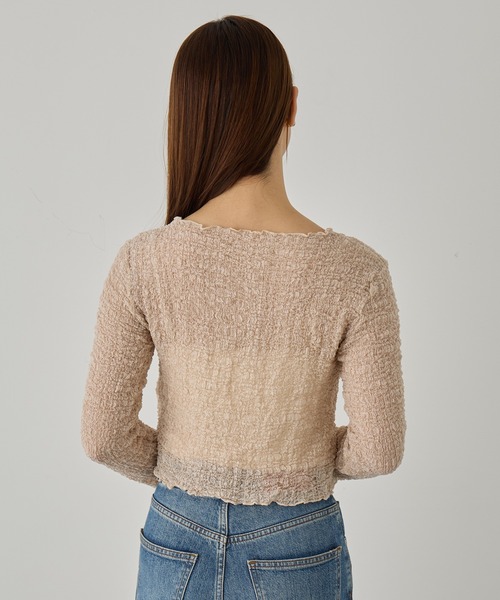 MAGASIN DE MODE Chou Chou（マガジンデモードシュシュ）の「【MAGASIN DE MODE Chou Chou】シアーブラウス SNF（シャツ/ブラウス・レディース・ブラウン/ブラック/アイボリー・FREE）」の4枚目の写真