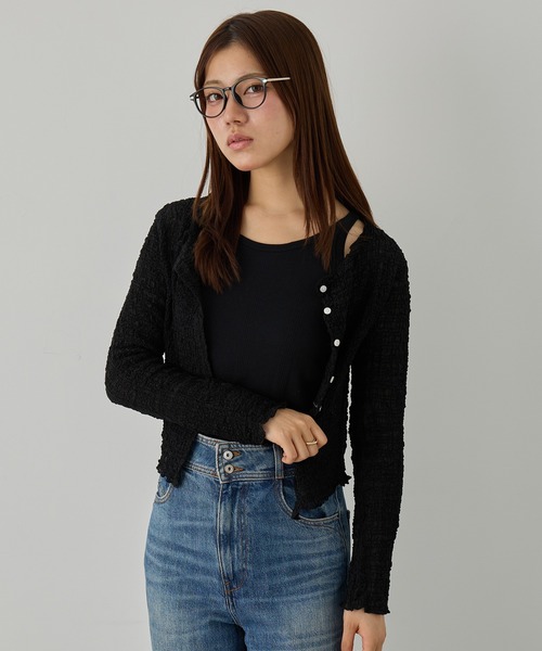 MAGASIN DE MODE Chou Chou（マガジンデモードシュシュ）の「【MAGASIN DE MODE Chou Chou】シアーブラウス SNF（シャツ/ブラウス・レディース・ブラウン/ブラック/アイボリー・FREE）」の7枚目の写真