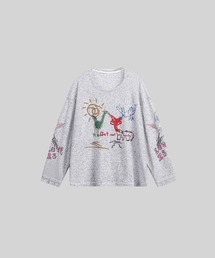 MAISON GA GA（メゾンガガ）の「Cheerful Graffiti Long Sleeve Shirt（Tシャツ/カットソー）」