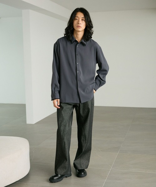 RAGEBLUE(レイジブルー)の「COLLAR LAYERED SHIRTS/襟レイヤードシャツ(シャツ/ブラウス・メンズ・ホワイト/グレー・MEDIUM/LARGE)」の12枚目の写真