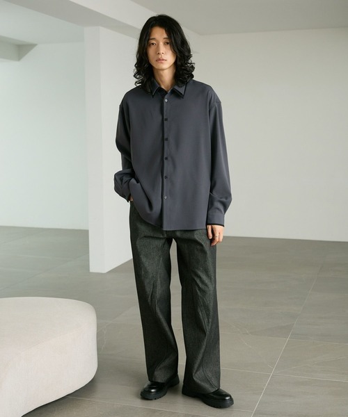 RAGEBLUE(レイジブルー)の「COLLAR LAYERED SHIRTS/襟レイヤードシャツ(シャツ/ブラウス・メンズ・ホワイト/グレー・MEDIUM/LARGE)」の14枚目の写真
