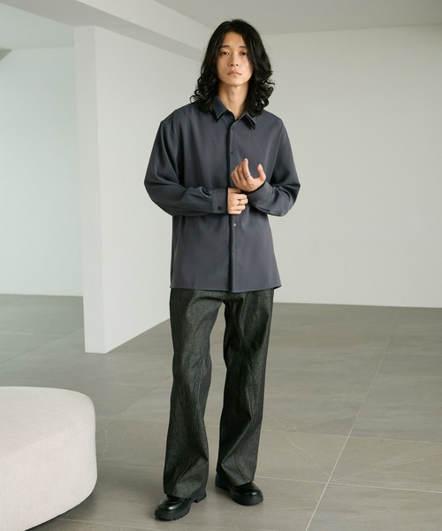RAGEBLUE(レイジブルー)の「COLLAR LAYERED SHIRTS/襟レイヤードシャツ(シャツ/ブラウス・メンズ・ホワイト/グレー・MEDIUM/LARGE)」の15枚目の写真