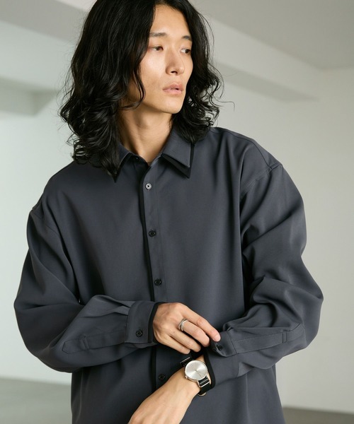 RAGEBLUE(レイジブルー)の「COLLAR LAYERED SHIRTS/襟レイヤードシャツ(シャツ/ブラウス・メンズ・ホワイト/グレー・MEDIUM/LARGE)」の19枚目の写真