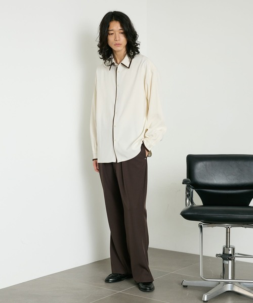 RAGEBLUE(レイジブルー)の「COLLAR LAYERED SHIRTS/襟レイヤードシャツ(シャツ/ブラウス・メンズ・ホワイト/グレー・MEDIUM/LARGE)」の4枚目の写真