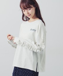 Samansa Mos2 | 袖タテフリルロンT(Tシャツ/カットソー)