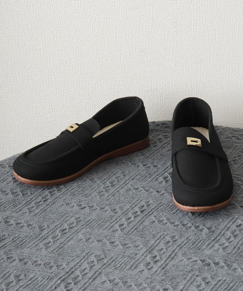Miniministore(ミニミニストア)の「モカシンローファー 金具付き レディース(スリッポン・レディース・ブラック/ベージュ・23.5cm/24.0cm/23.0cm/24.5cm/25.0cm)」の12枚目の写真