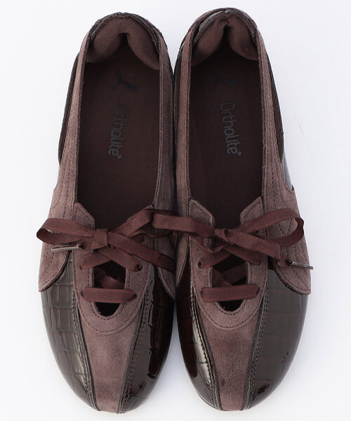 FREAK'S STORE（フリークスストア）の「PUMA/プーマ SPEEDCAT BALLET NOVA CROC WNS[23.5cm～24.5cm展開]/スピードキャット バレエ ノヴァ クロック ウィメンズ（スニーカー・レディース・ブラウン・24.5cm/24.0cm/23.5cm）」の2枚目の写真