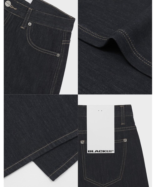 BLACKUP（ブラックアップ）の「[MADE] オデリーノンウォッシュワイドデニム（デニムパンツ・レディース・ダークブルー・SMALL/LARGE/MEDIUM）」の4枚目の写真