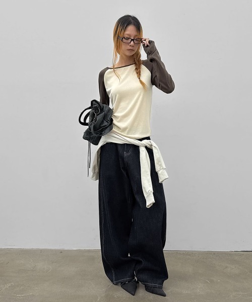 BLACKUP（ブラックアップ）の「[MADE] オデリーノンウォッシュワイドデニム（デニムパンツ・レディース・ダークブルー・SMALL/LARGE/MEDIUM）」の11枚目の写真