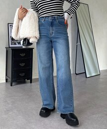 【MOMO】ストレッチストレートデニム