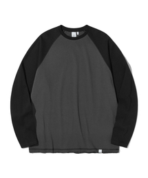 ローエッジ ラグラン ロングスリーブ Tシャツ_チャコール