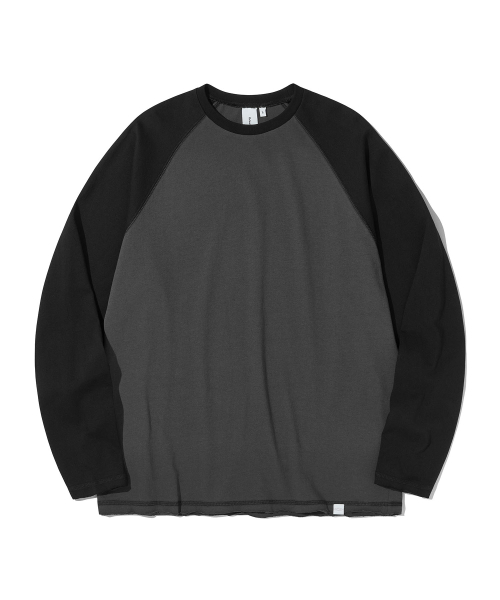 URBANDTYPE(アーバンディタイプ)の「ローエッジ ラグラン ロングスリーブ Tシャツ_チャコール(Tシャツ/カットソー・レディース・その他・SMALL/LARGE/MEDIUM/X-LARGE)」の1枚目の写真