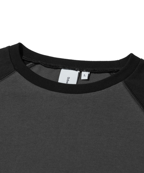 URBANDTYPE(アーバンディタイプ)の「ローエッジ ラグラン ロングスリーブ Tシャツ_チャコール(Tシャツ/カットソー・レディース・その他・SMALL/LARGE/MEDIUM/X-LARGE)」の2枚目の写真