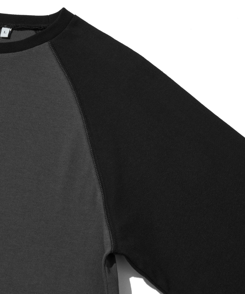 URBANDTYPE(アーバンディタイプ)の「ローエッジ ラグラン ロングスリーブ Tシャツ_チャコール(Tシャツ/カットソー・レディース・その他・SMALL/LARGE/MEDIUM/X-LARGE)」の3枚目の写真
