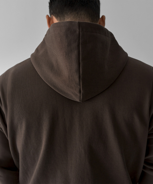 BOWLOW PRODUCT（バウロープロダクト）の「クロップミニロゴフードジップアップ[ブラウン]（パーカー・メンズ・その他・MEDIUM/LARGE/X-LARGE）」の4枚目の写真