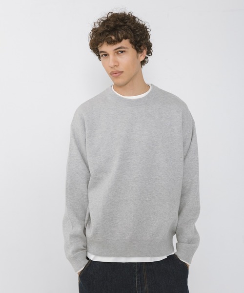 URBAN RESEARCH Sonny Label(アーバンリサーチサニーレーベル)の「スウェットライクニットプルオーバー(ニット/セーター・メンズ・ブラック/ブルー/バーガンディー/グレー・LARGE/MEDIUM)」の2枚目の写真