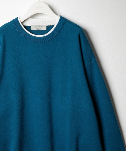 URBAN RESEARCH Sonny Label(アーバンリサーチサニーレーベル)の「スウェットライクニットプルオーバー(ニット/セーター・メンズ・ブラック/ブルー/バーガンディー/グレー・LARGE/MEDIUM)」の3枚目の写真
