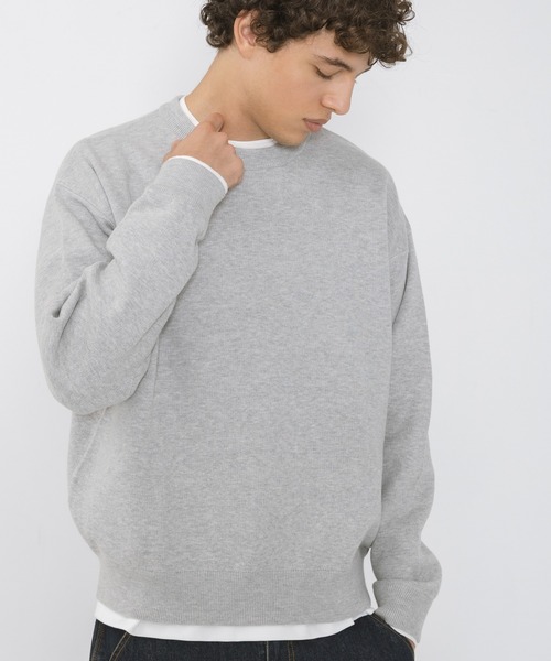 URBAN RESEARCH Sonny Label(アーバンリサーチサニーレーベル)の「スウェットライクニットプルオーバー(ニット/セーター・メンズ・ブラック/ブルー/バーガンディー/グレー・LARGE/MEDIUM)」の6枚目の写真