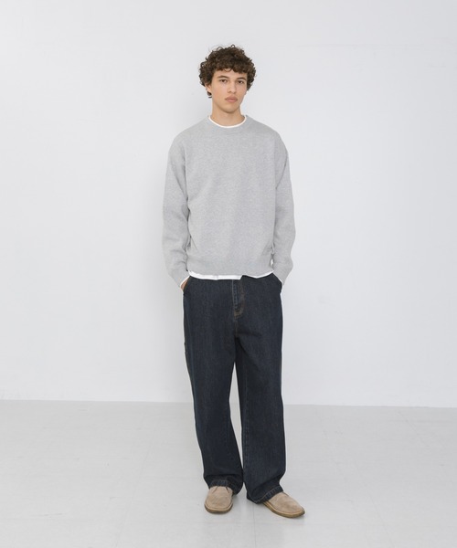 URBAN RESEARCH Sonny Label(アーバンリサーチサニーレーベル)の「スウェットライクニットプルオーバー(ニット/セーター・メンズ・ブラック/ブルー/バーガンディー/グレー・LARGE/MEDIUM)」の9枚目の写真
