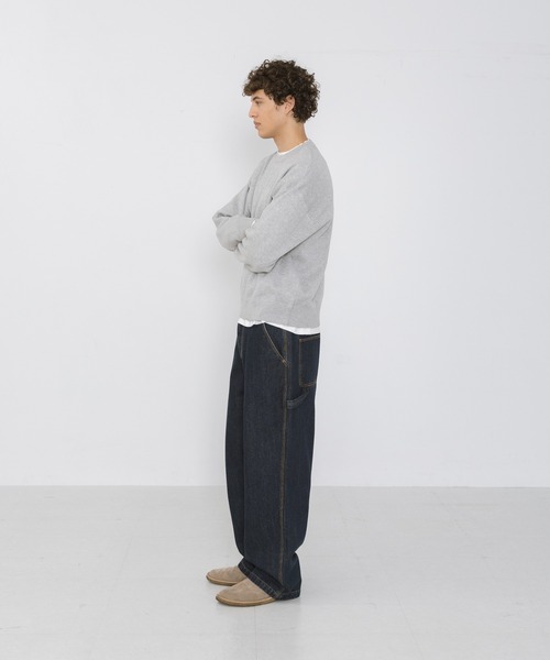 URBAN RESEARCH Sonny Label(アーバンリサーチサニーレーベル)の「スウェットライクニットプルオーバー(ニット/セーター・メンズ・ブラック/ブルー/バーガンディー/グレー・LARGE/MEDIUM)」の11枚目の写真
