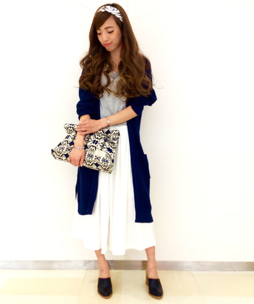 VENCEEXCHANGE（ヴァンスエクスチェンジ）の「カットスカンツ     （スカート・レディース・ブラック/ネイビー/オフホワイト/グレー・MEDIUM）」の2枚目の写真