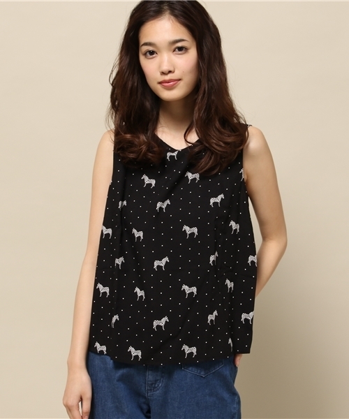 ROSE BUD（ローズバッド）の「(SUGARHILL BOUTIQUE)SM116T2-PULLOVER（シャツ/ブラウス・レディース・ブラック×ホワイト・38）」の4枚目の写真