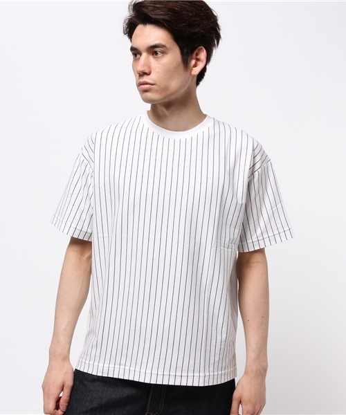 N/L 半袖ストライプTシャツ ワンフォークロージング 1111clothing ◇ストライプ ニット