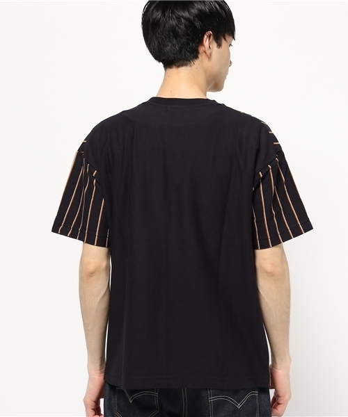 N/L 半袖ストライプTシャツ ワンフォークロージング 1111clothing ◇ストライプ ニット