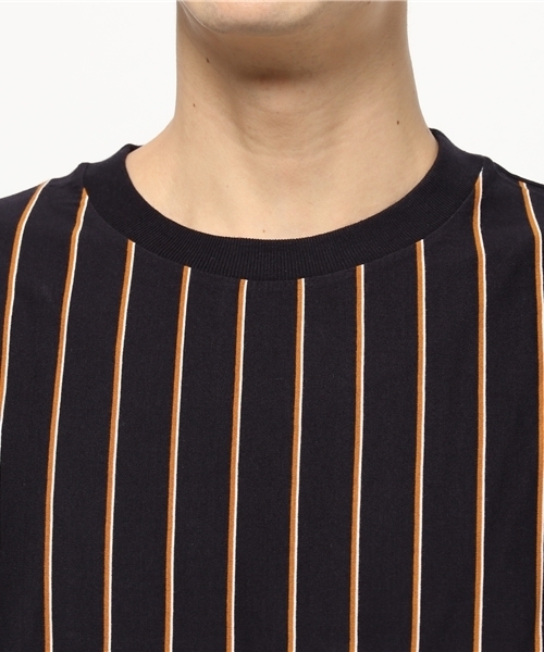 GLOBAL WORK(グローバルワーク)の「【吸水速乾】ストライプTEE/716880(Tシャツ/カットソー・メンズ・ネイビー/グレー/ホワイト・SMALL/LARGE/X-LARGE/MEDIUM)」の8枚目の写真