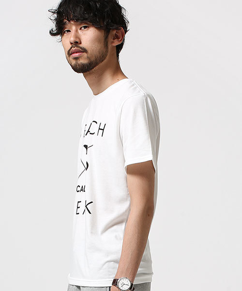 NANO universe（ナノユニバース）の「プリントクルーネックTee S/S 3（Tシャツ/カットソー・メンズ・ネイビー/ホワイト/グレー・LARGE/X-LARGE/MEDIUM/SMALL）」の4枚目の写真