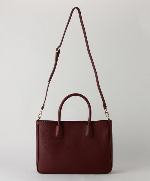 BEAUTY&YOUTH UNITED ARROWS（ビューティーアンドユースユナイテッドアローズ）の「BY ファーポンポン スクエアトートバッグ -2WAY-◆（トートバッグ・レディース・ブラック/ワインレッド・FREE）」の5枚目の写真