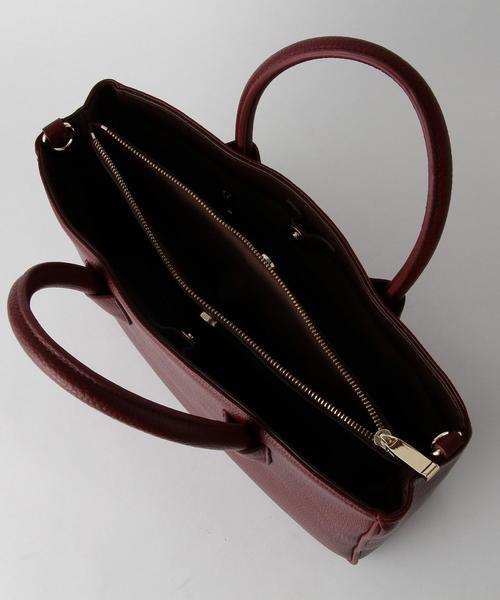 BEAUTY&YOUTH UNITED ARROWS（ビューティーアンドユースユナイテッドアローズ）の「BY ファーポンポン スクエアトートバッグ -2WAY-◆（トートバッグ・レディース・ブラック/ワインレッド・FREE）」の8枚目の写真