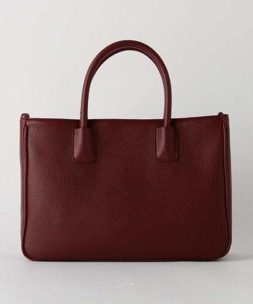 BEAUTY&YOUTH UNITED ARROWS（ビューティーアンドユースユナイテッドアローズ）の「BY ファーポンポン スクエアトートバッグ -2WAY-◆（トートバッグ・レディース・ブラック/ワインレッド・FREE）」の9枚目の写真