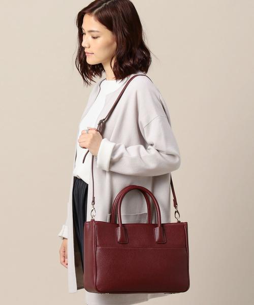 BEAUTY&YOUTH UNITED ARROWS（ビューティーアンドユースユナイテッドアローズ）の「BY ファーポンポン スクエアトートバッグ -2WAY-◆（トートバッグ・レディース・ブラック/ワインレッド・FREE）」の13枚目の写真