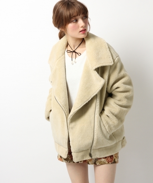 Heather ヘザー の ボアbigライダース ライダースジャケット Wear