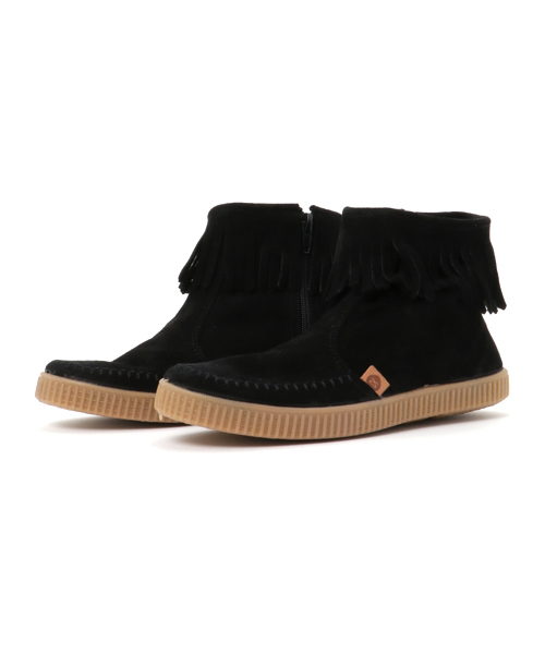 LBC（エルビーシー）の「フリンジブーツ             （ブーツ・レディース・ブラック/ライトブラウン・X-SMALL/SMALL）」の2枚目の写真