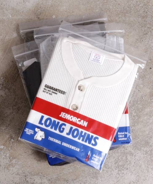 JEMORGAN（ジェーイーモーガン）の「【JEMORGAN】パックヘンリーネックワッフル（Tシャツ/カットソー・メンズ・ホワイト/グレー/カーキ/ブラック・LARGE/X-LARGE/MEDIUM）」の2枚目の写真