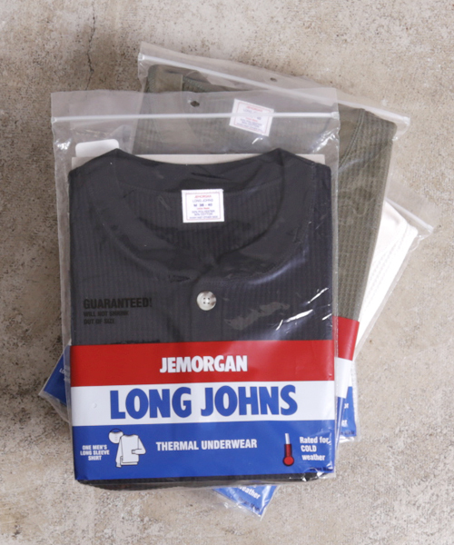 JEMORGAN（ジェーイーモーガン）の「【JEMORGAN】パックヘンリーネックワッフル（Tシャツ/カットソー・メンズ・ホワイト/グレー/カーキ/ブラック・LARGE/X-LARGE/MEDIUM）」の3枚目の写真