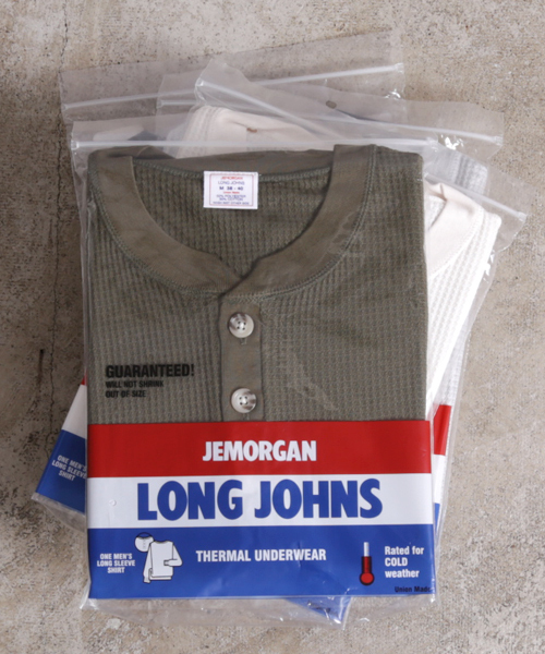 JEMORGAN（ジェーイーモーガン）の「【JEMORGAN】パックヘンリーネックワッフル（Tシャツ/カットソー・メンズ・ホワイト/グレー/カーキ/ブラック・LARGE/X-LARGE/MEDIUM）」の12枚目の写真